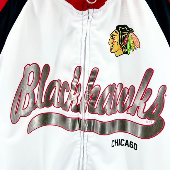 Chicago Blackhawks G-III Sports NHL Women Full Zip Track Jacket Sz XXL Red White - Picture 11 of 15